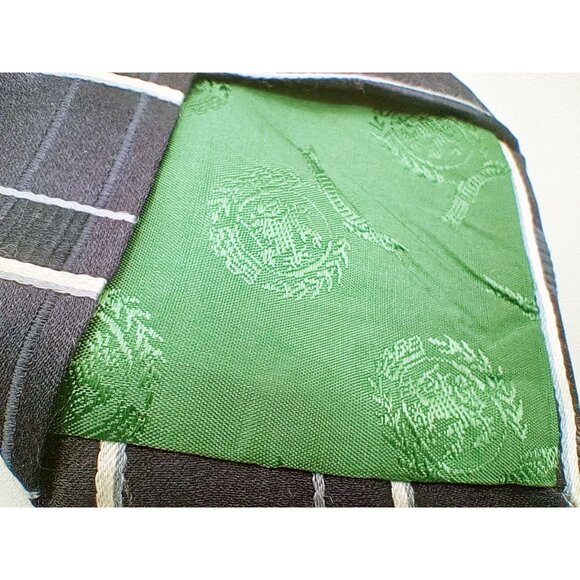 Tommy Hilfiger Mens Vintage Plaid Striped Necktie Navy & White Stripes Classic - Picture 7 of 16